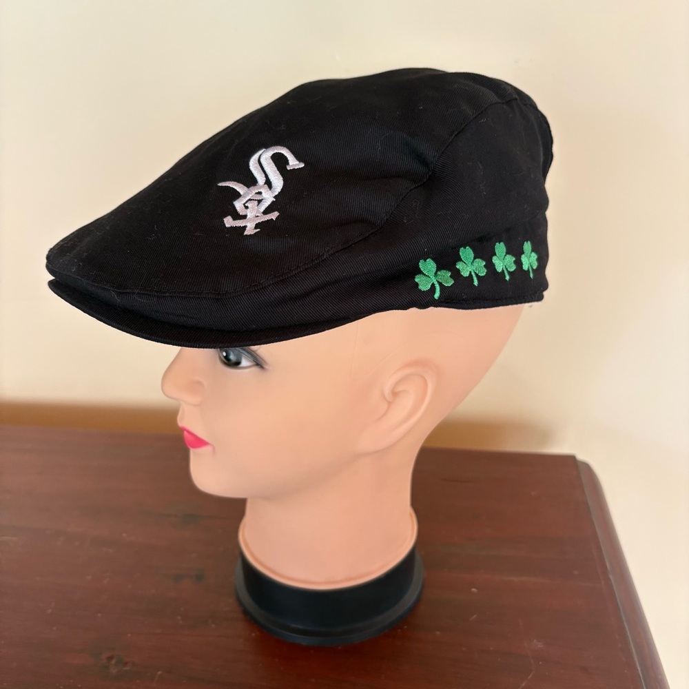MLB Chicago White Sox Kick 10 Pro Gear Irish Flat Hat Cap Newsboy Shamrocks